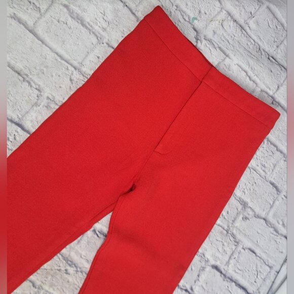 Smythe Canada Women's' Pants Flare Leg Red 100% Wool size 00 27Wx24.5 - Picture 8 of 13